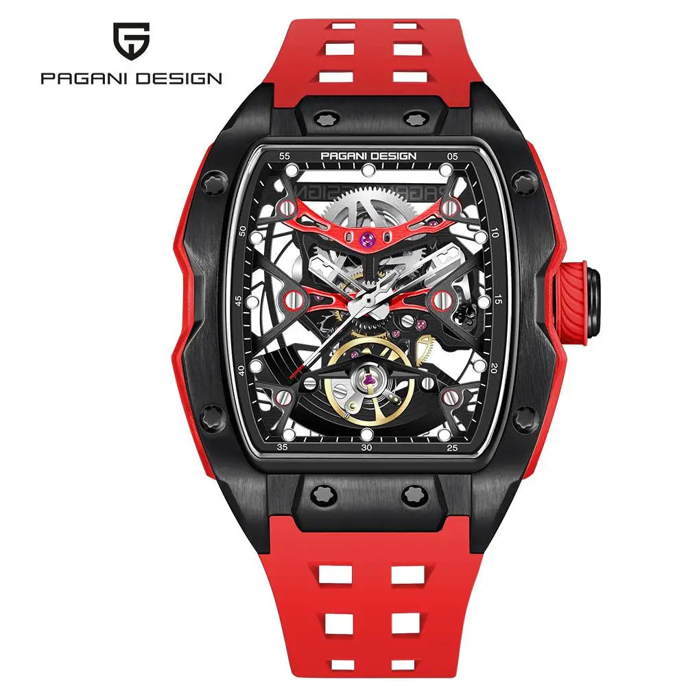 NEW PAGANI DESIGN PDYS018 Automatic Mechanical Wristwatch Fashion Casual Skeleton Sapphire Stainless Steel Watch for Men