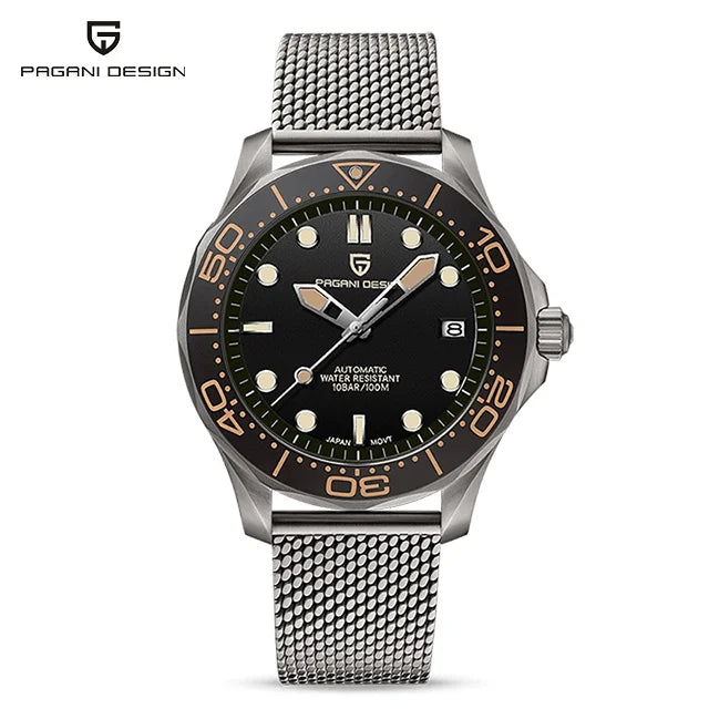 PAGANI DESIGN 007 Series Diving Watch NH35A Men Automatic Mechanical Watch Stainless Steel Sapphire Crystal Relogio Masculino