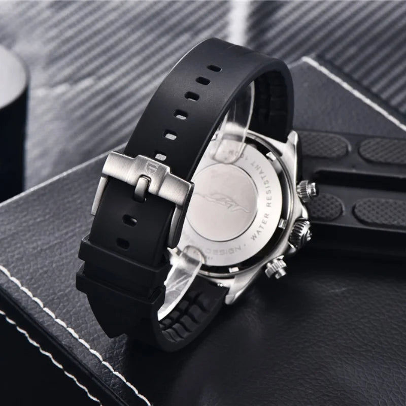 PAGANI DESIGN Luxury Business Men's Watches Sapphire Glass Quartz Watch Sport Chronograph 100M Luminous Waterproof Clock