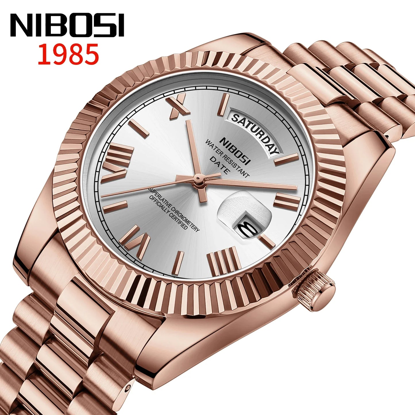 NIBOSI Brand Original Stainless Steel Quartz Watches For Men Luxury Date Display Luminous Fashion Men's Watch relogios masculino