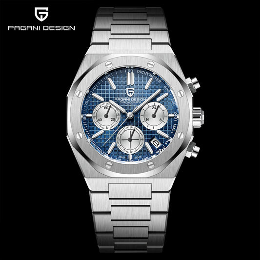 PAGANI DESIGN Luxury Sports Men's Quartz Watches PD1707 VK63 Stainless Steel Sapphire Waterproof Chronograph watches for men