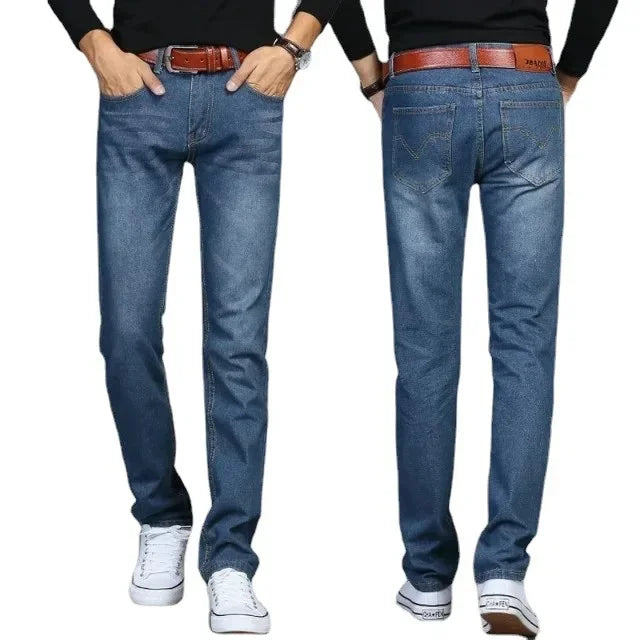 The Four Seasons Men's New Style Casual Jeans Fashion Solid Straight Classic Denim Pants Daily Jeans Trousers Work Pants