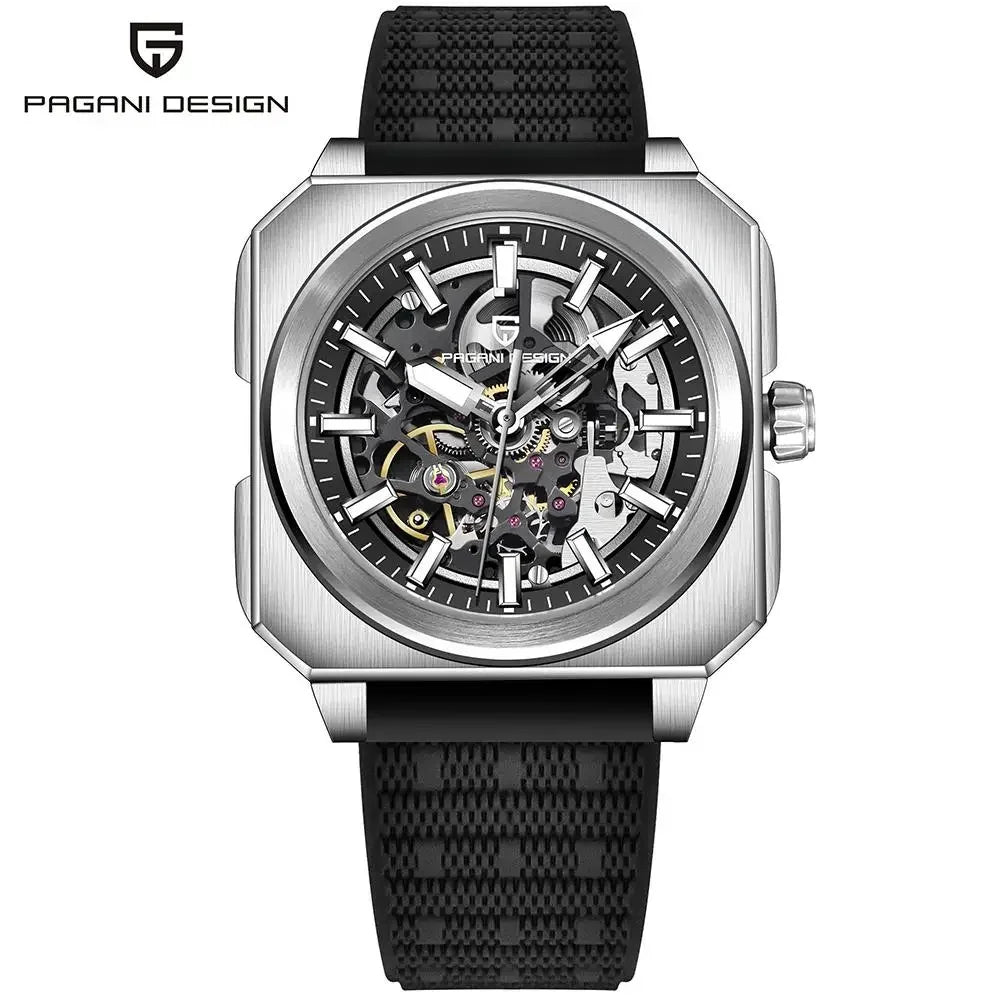 PAGANI DESIGN 38mm Square Luminous Dial 50m Waterproof Tourbillon Men's Mechanical Automatic Watch 2024 Hot Selling PD1791