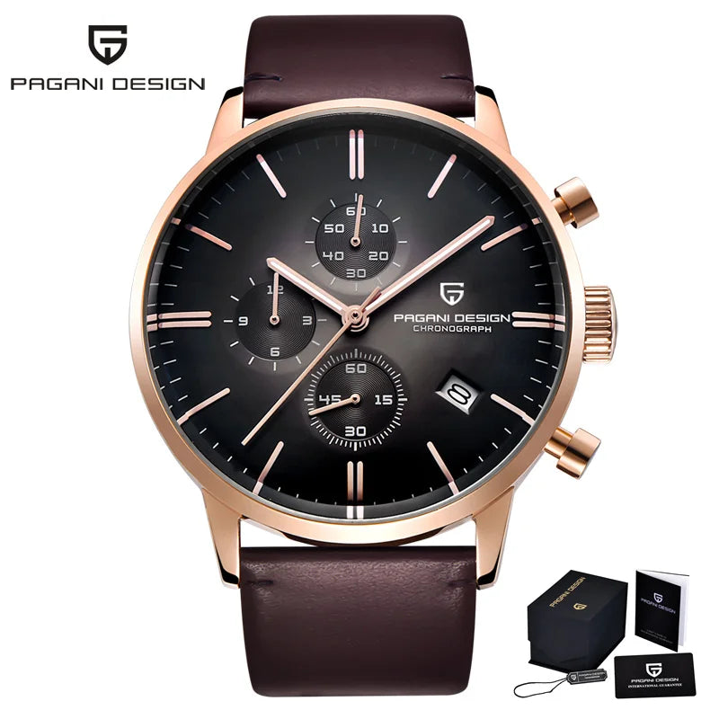 2024 NEW PAGANI DESIGN 2720K Men Quartz Watch Japanese VK67 Movement Stainless Steel Waterproof Chronograph Watch reloj hombre