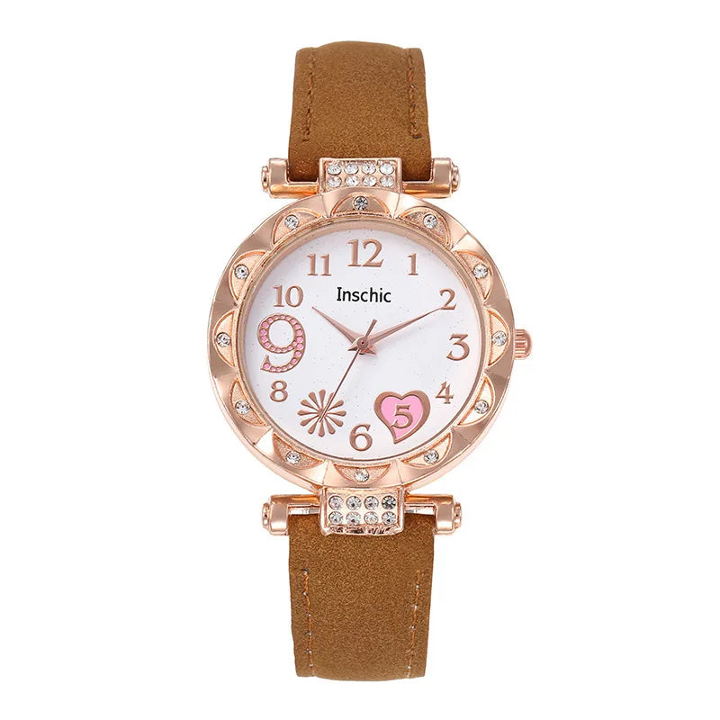 Luxury Fashion Women Watch Multi-color PU Leather Strap Ladies Quartz Wristwatch Alloy Bracelet for Ladies Gift Relógio Feminino