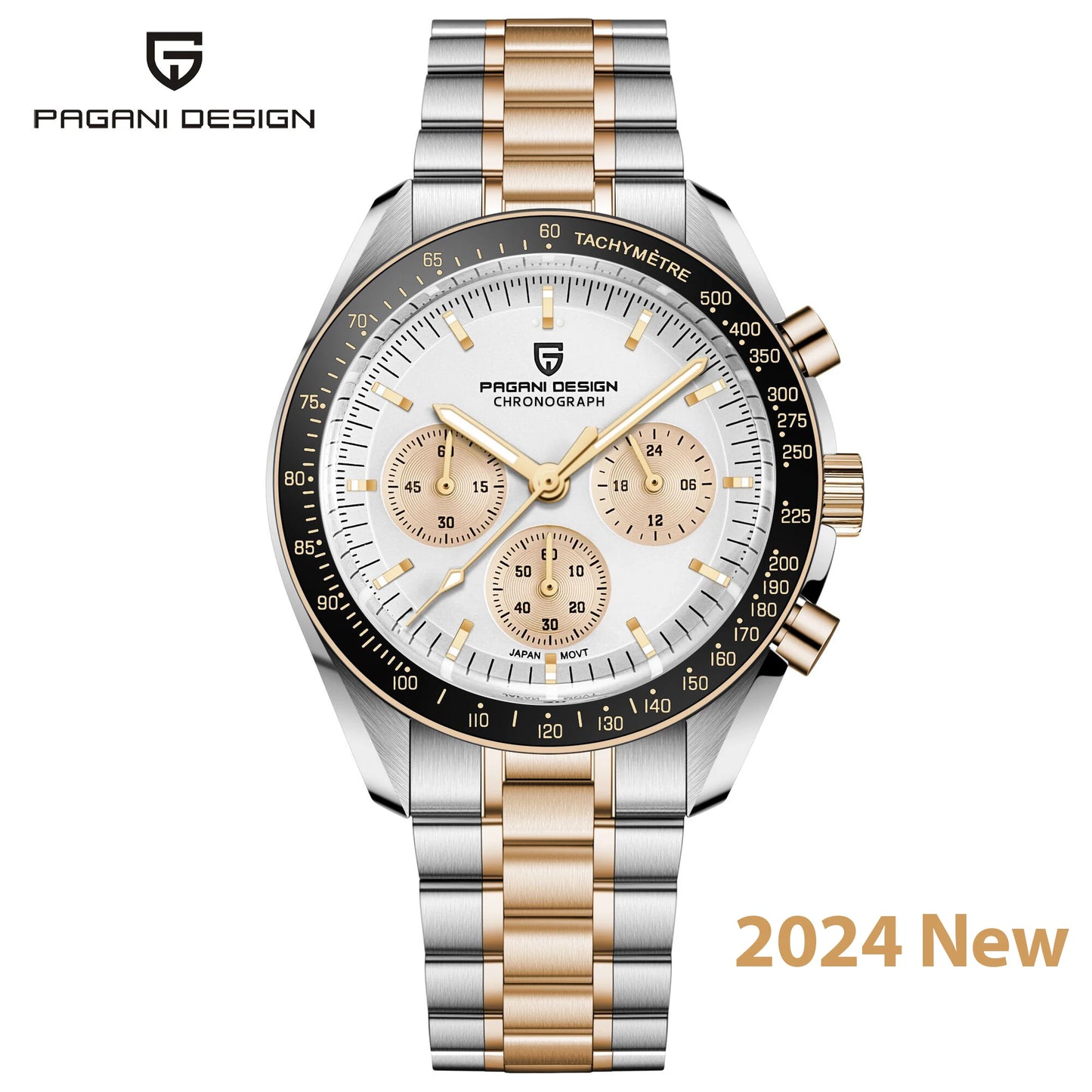 PAGANI DESIGN 2024 New AK Project Men's Watches Luxury Quartz Wrist Watch For Men AR Sapphire Speed Chronograph Automatic Date