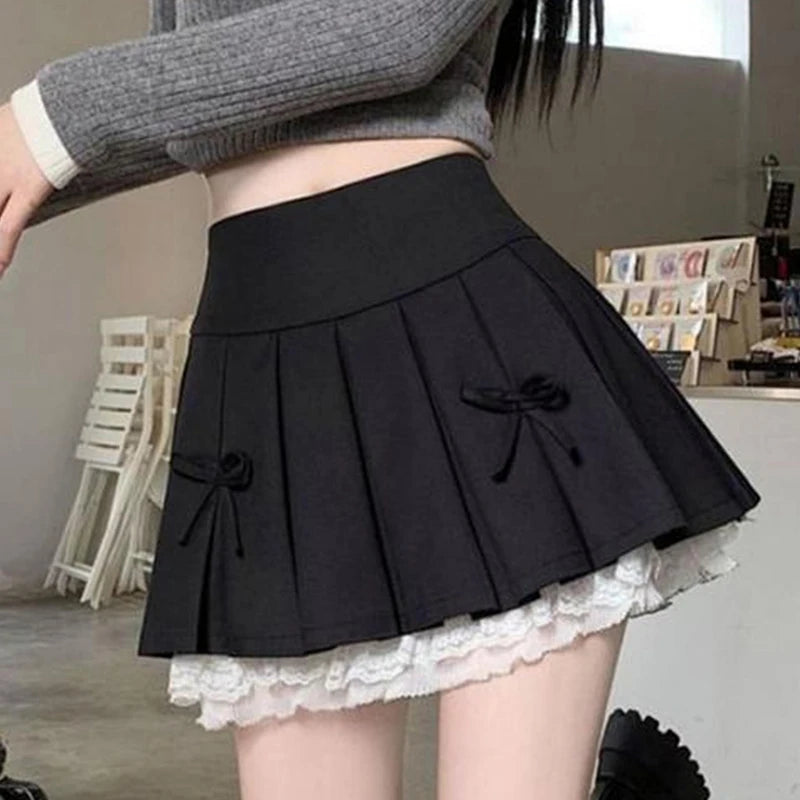 Korean Style Fashion Sweet High Waist College Style Pleated Skirt For Women