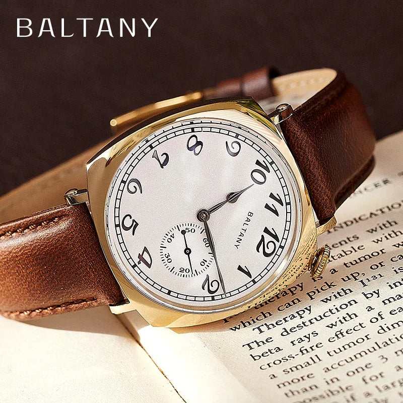 Baltany 1921 Retro Men's Automatic Mechanical Watch Seagull St1701 Sapphire Stainless Steel Waterproof 5Bar Reloj Hombr Watches