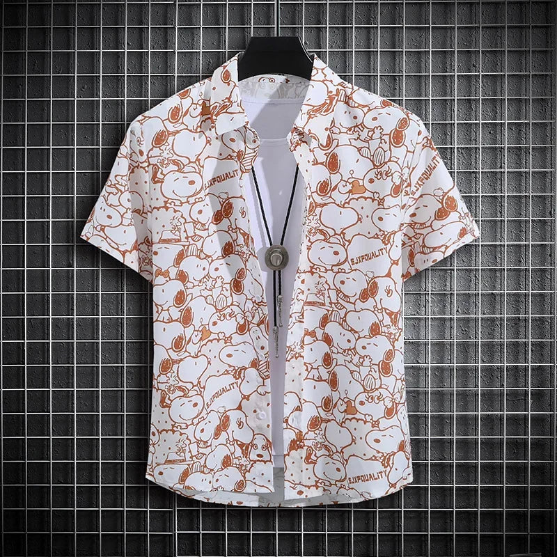 【14 colors】Men's Tropical Short Sleeve Printed Shirt  Unisex  Casual Tops  Men's Tropical Short Sleeve Printed Shirts