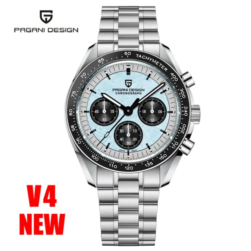 PAGANI DESIGN Moon Mens Watches Luxury Automatic Quartz Watch For Men Chronograph Waterproof Sports Clock Men Wristwatch Relogio