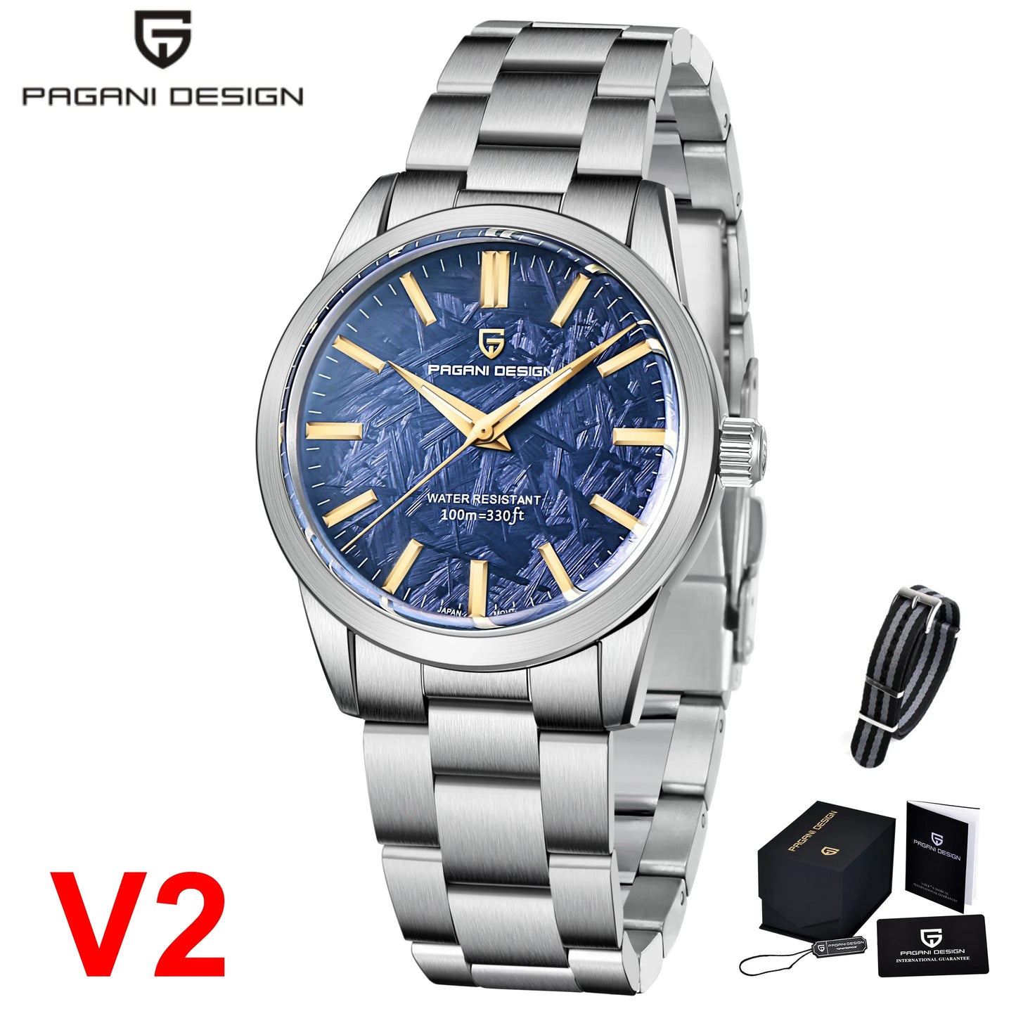 Pagani Design Men Automatic Quartz Watch PD1734 Stainless Steel Sapphire Fashion Casual Waterproof Relogio Militar Reloj Hombre