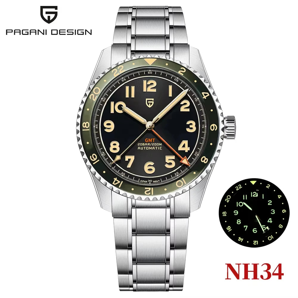 2025 New PAGANI Design PD1784 Top Brand 40MM Men's  Automatic Mechanical Watches Nh34 Sapphire 200M waterproof Relogio Masculino