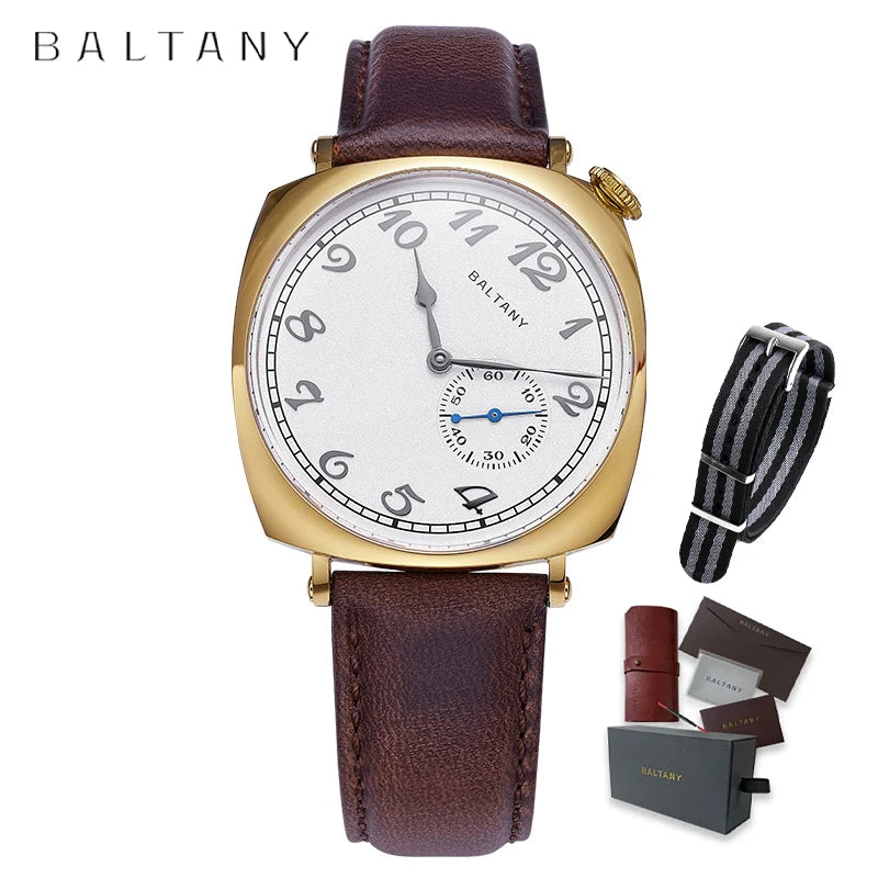 Baltany 1921 Retro Men's Automatic Mechanical Watch Seagull St1701 Sapphire Stainless Steel Waterproof 5Bar Reloj Hombr Watches