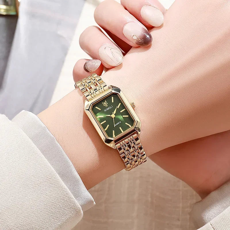 Women Watch Light Luxury Brand Stainless Steel Ladies Fashion Quartz Watches Business Female Clock Bracelet Wristwatches Relógio