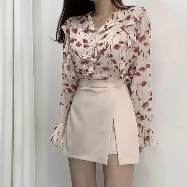 Mini Skirts Women Irregular Solid Side-slit Stretchy Korean Style Trendy Chic OL High Waist Female Bottom Popular Spring Autumn