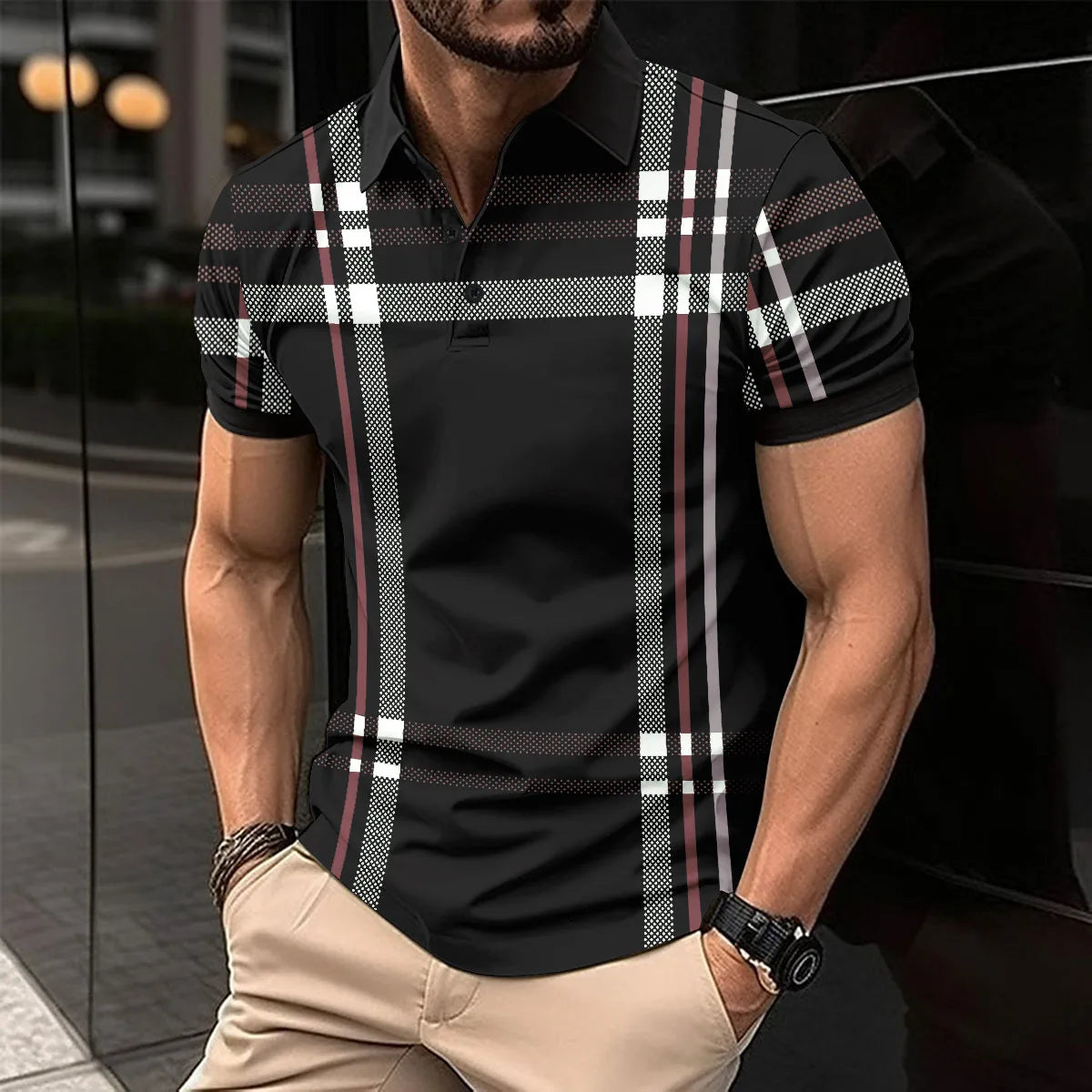 Summer's Best-Selling Men's Striped POLO Shirt, Men's T-Shirt Casual Comfort, Street Style Men's Top, The Perfect Gift For Men