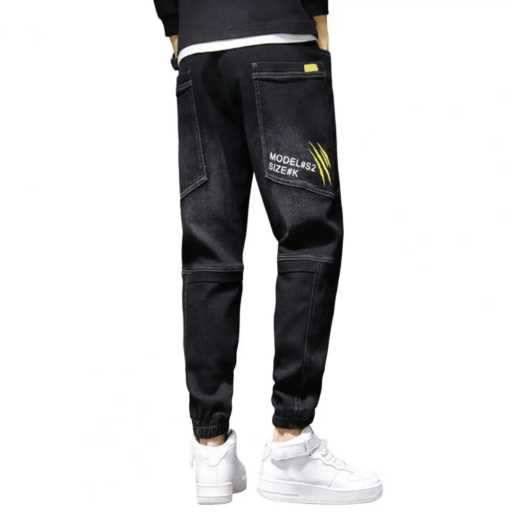 Work pants for men's Denim Baggy summer new Korean style pants Pants Men's loose-fitting multi-pocket overalls men's trousers