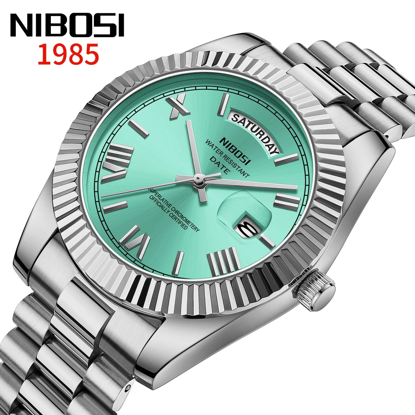 NIBOSI Brand Original Stainless Steel Quartz Watches For Men Luxury Date Display Luminous Fashion Men's Watch relogios masculino