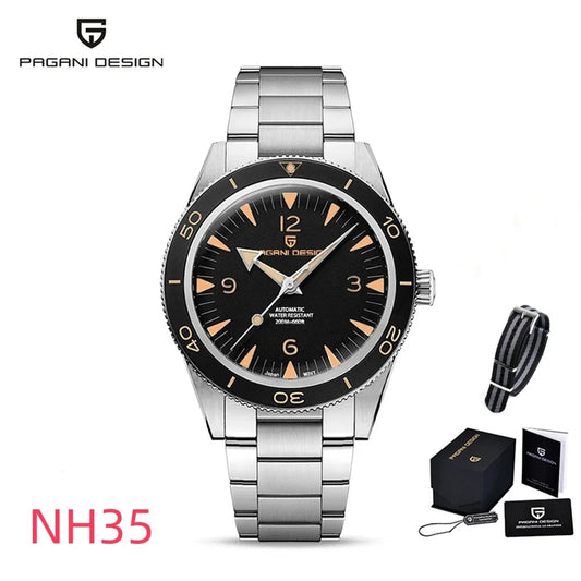 PAGANI DESIGN New Luxury Fashion Men's Automatic Mechanical Watch  PDYS005 Japan NH35 Waterproof Stainless Steel Reloj Hombre