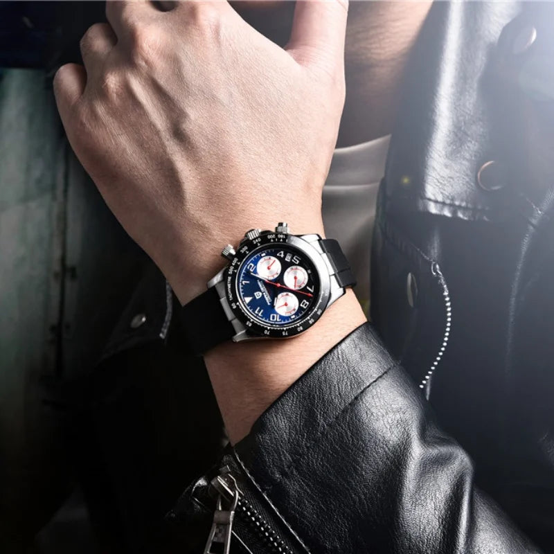 PAGANI DESIGN Luxury Business Men's Watches Sapphire Glass Quartz Watch Sport Chronograph 100M Luminous Waterproof Clock