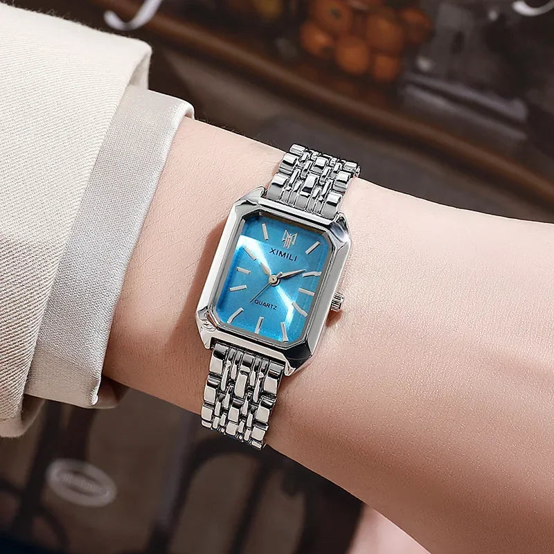 Women Watch Light Luxury Brand Stainless Steel Ladies Fashion Quartz Watches Business Female Clock Bracelet Wristwatches Relógio