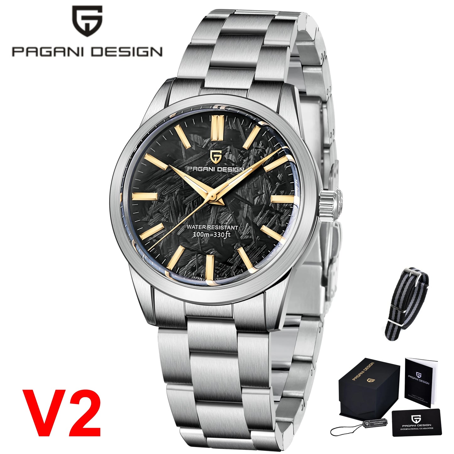 Pagani Design Men Automatic Quartz Watch PD1734 Stainless Steel Sapphire Fashion Casual Waterproof Relogio Militar Reloj Hombre