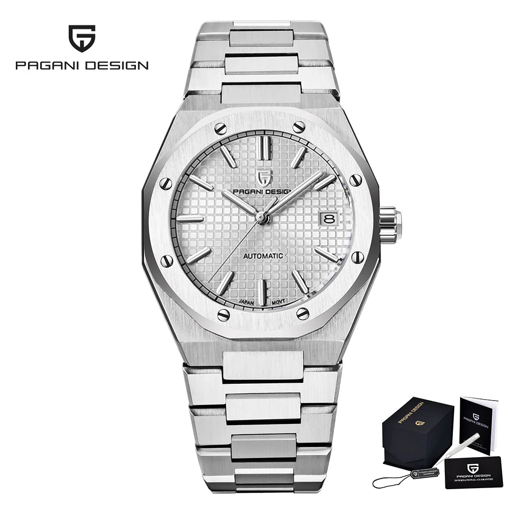 Pagani Design 2024 NH35 Business Men's Automatic Mechanical Watch Top grade Sapphire Calendar Stainless Steel Waterproof 20Bar G