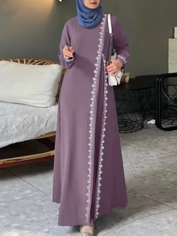 Women's Long Sleeve Lace Robe, Ramadan, Islamic, Arab, Muslim, Bohemian, Luxury Fashion, Spring Vest