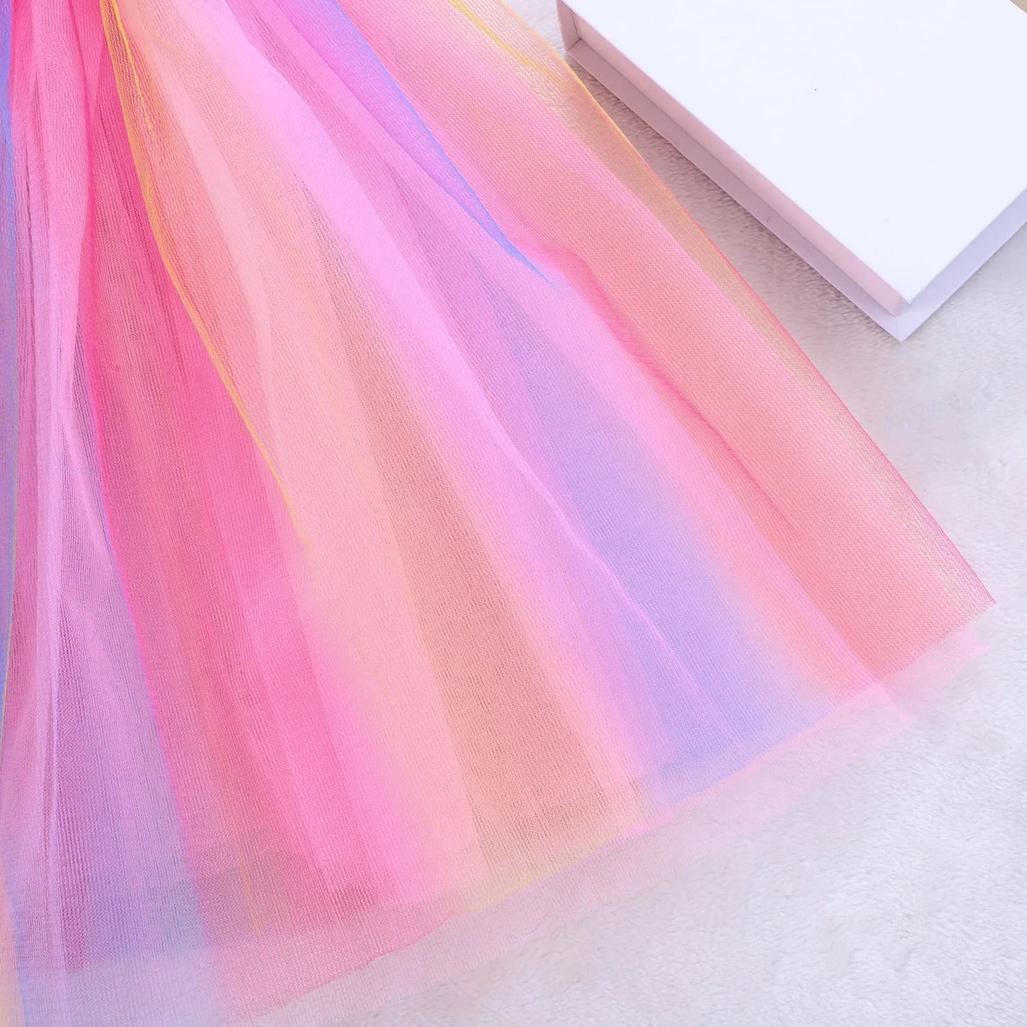 Women Short Tutu Skirt Elastic Waist Multicolor Patchwork Tulle Fluffy Dance Party Ballet Perform Festival Adult Skirt