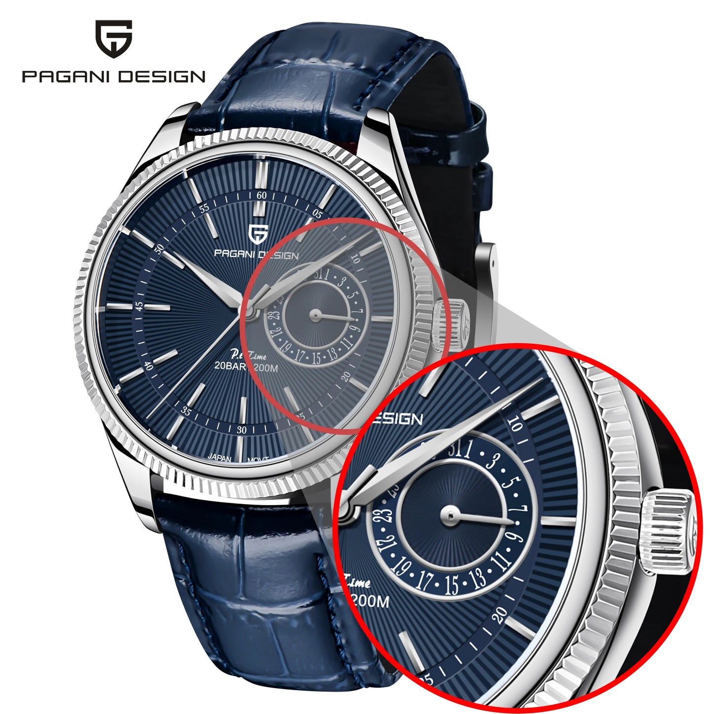 2023 PAGANI Design Top Brand VH65 Men Quartz Watch Stainless Steel Sapphire Clock 20Bar Waterproof Men Diving Watch Reloj Hombre