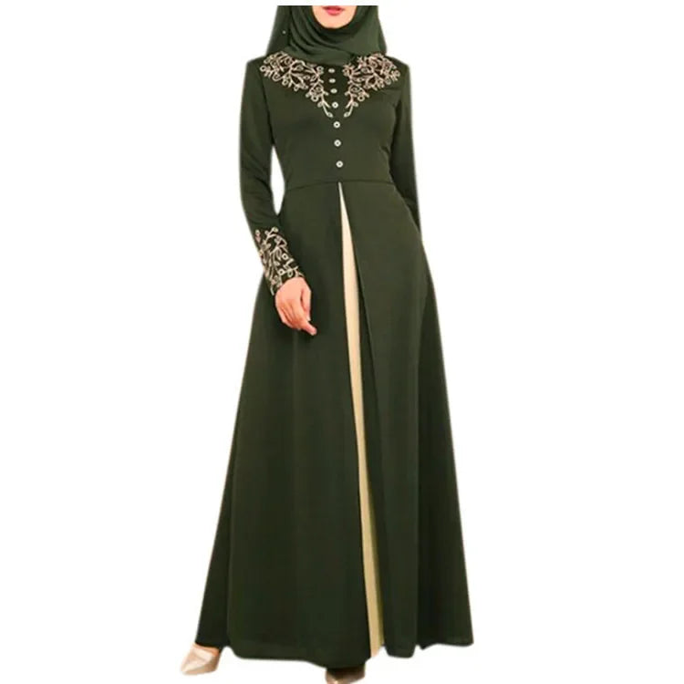 Muslim Dress Womens  Fashion Abaya Dubai  Appliques  Turkey   Women Elegant Long