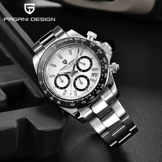 Pagani Design 2024 New Fashion Business Men's Timekeeping Quartz Watch Top grade Sapphire Stainless Steel Waterproof 10Bar Lumin