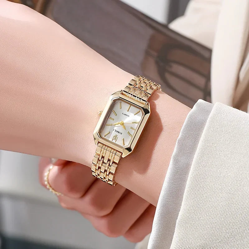 Women Watch Light Luxury Brand Stainless Steel Ladies Fashion Quartz Watches Business Female Clock Bracelet Wristwatches Relógio