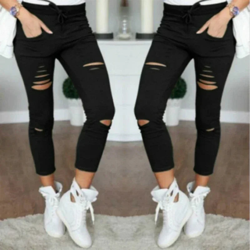 Ripped Jeans for Women Women Big Size Ripped Trousers Stretch Pencil Pants Leggings Women Jeans Woman Jeans