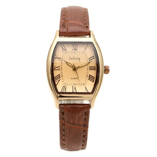 Retro Brown Women Watches Qualities Small Ladies Wristwatches Vintage Leather Bracelet Watch Fashion Brand Female Envío Gratis