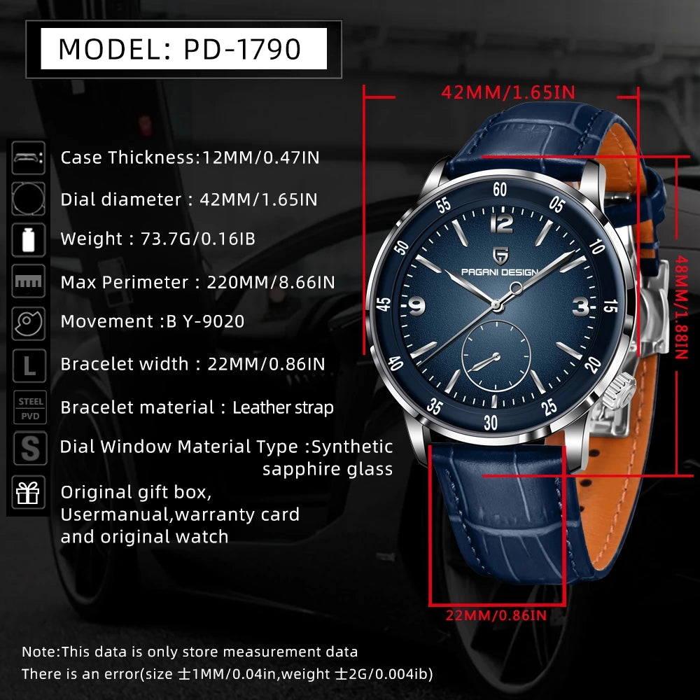 PAGANI DESIGN 2024 New 42MM Pilot Watch Fashion Leisure Mechanical Watch Sapphire Glass Luminous Automatic Mechanical Watches